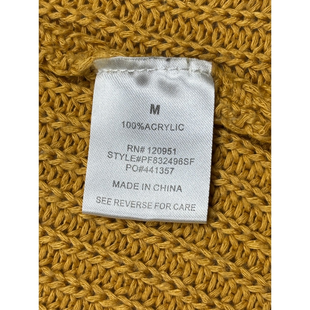 Pinque Mustard Yellow Lace Up Back Open Front Cardigan Sweater Medium PF832496SF - Picture 8 of 8